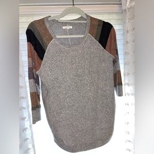 Maurice’s baseball sleeve sweater tee with stripes